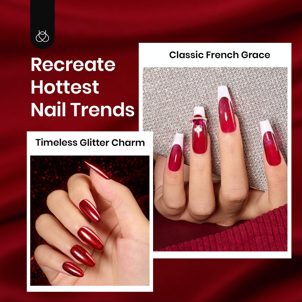 Beetles Red Revival: bote de esmalte rojo para manicura rápida.