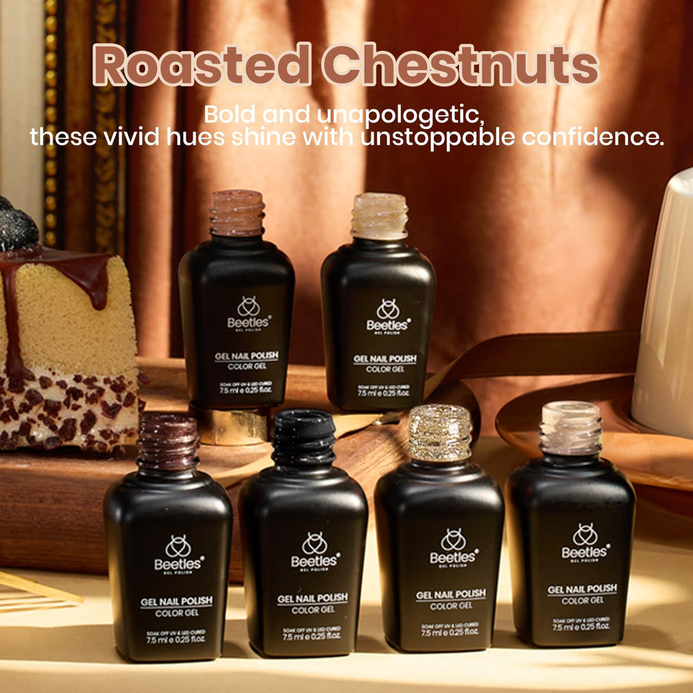 Beetles Roasted Chestnuts neutral-beige polish swatch for versatile manicures.