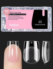 Beetles Gel Polish short square nail tips pack shot for quick at-home manicure