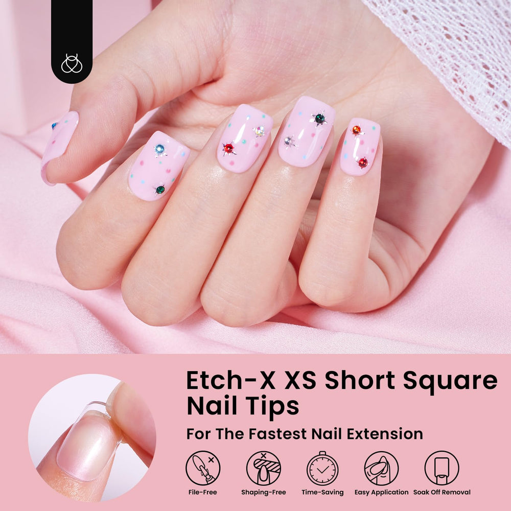 Beetles Gel Polish gift-ready short square tips for birthdays