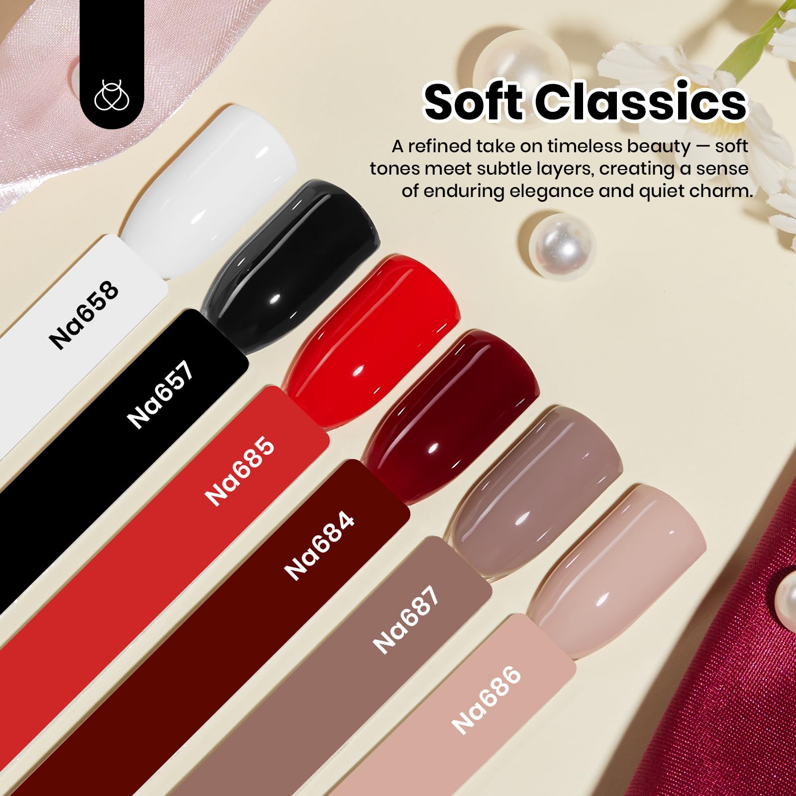 Beetles Soft Classics color swatch shows versatile shades for daily wear.