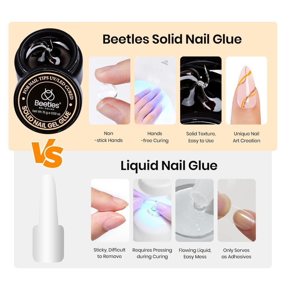 15g Beetles solid nail glue gel designed for home use