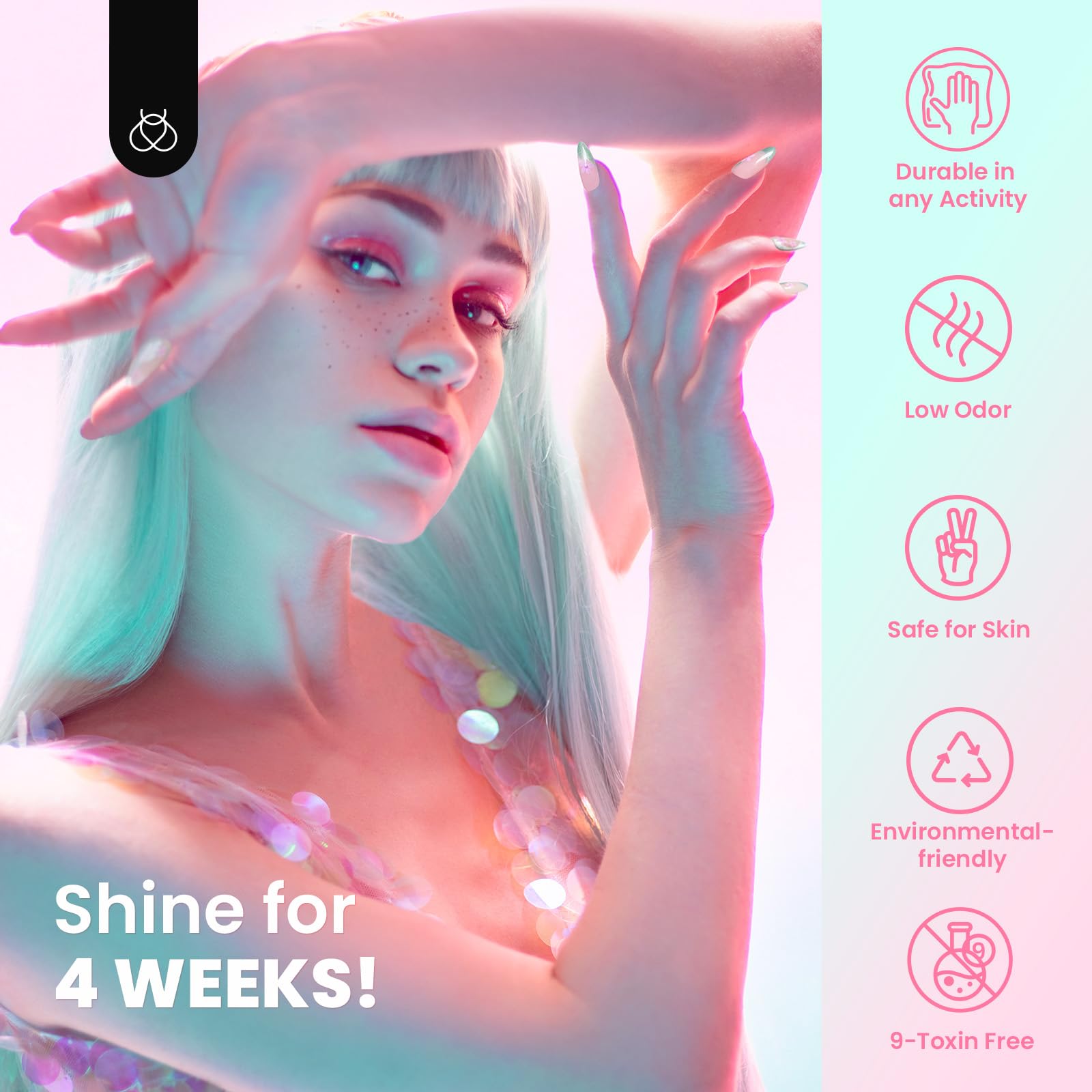 Beetles UV-LED cured nails deliver durable glossy finish.