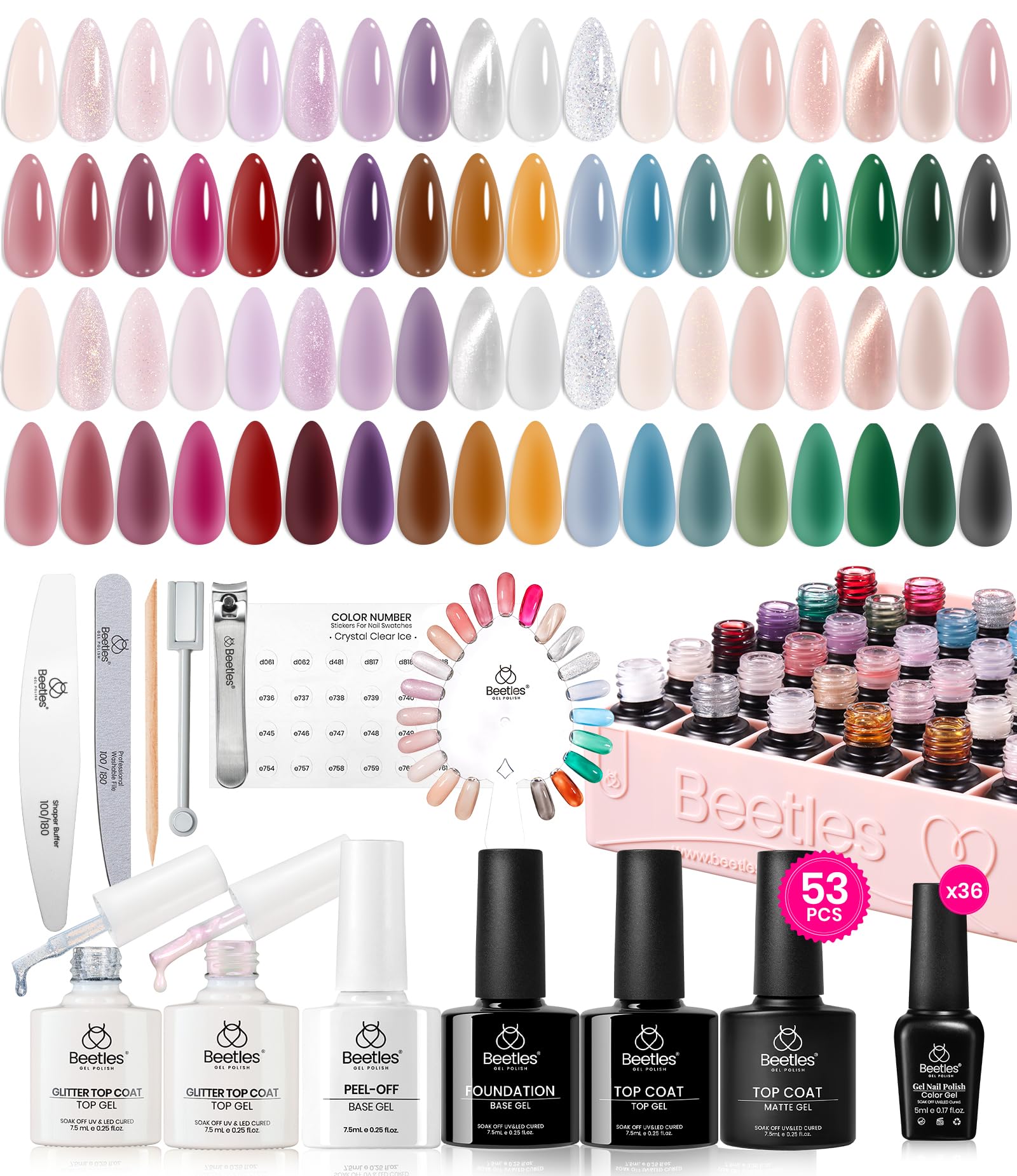 Beetles storage box organizes nail art bottles for easy access