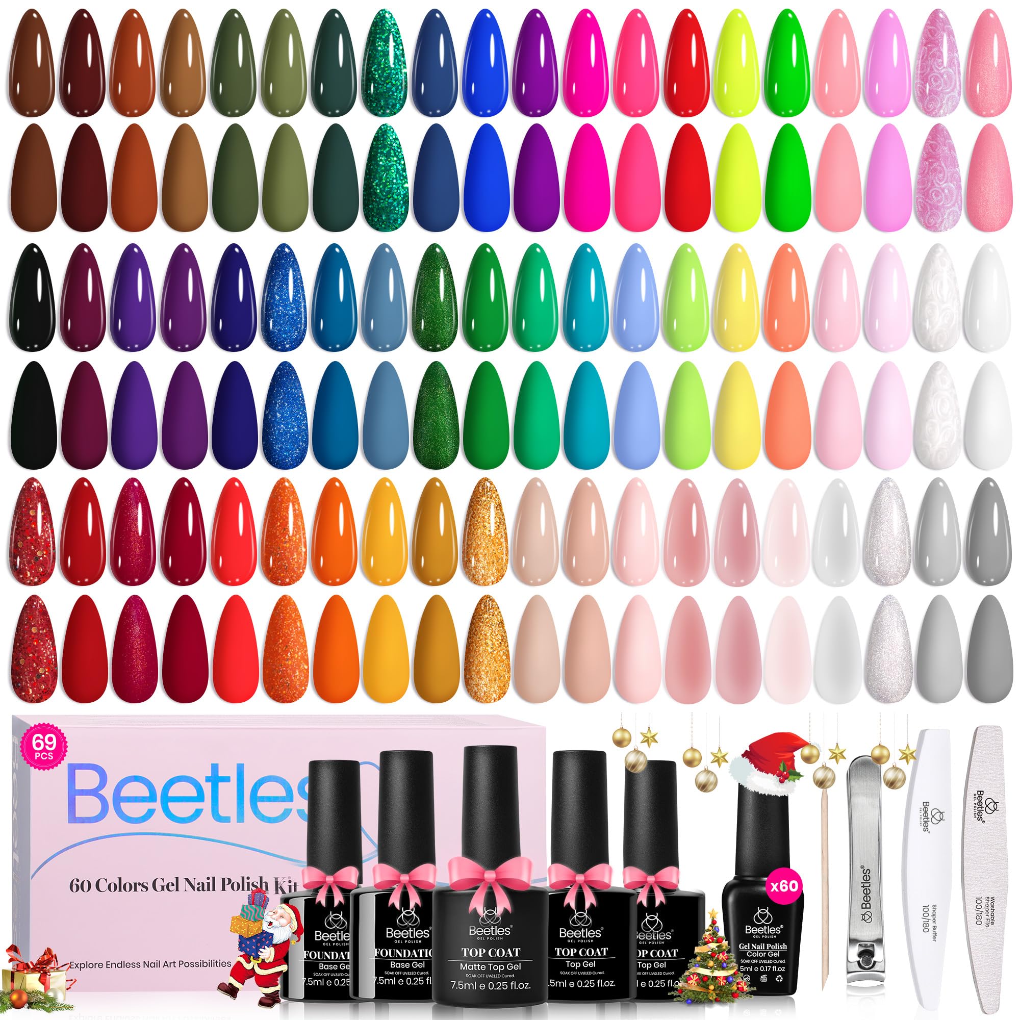 Beetles Style Manifesto 60-color kit cover showing diverse shades for versatile nail looks