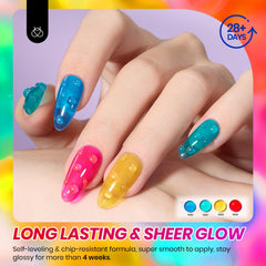Beetles Jelly Gel blue neon for tropical-inspired nails.