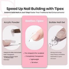 Beetles Tipex 16-sizes nail tips make it easier to match natural shapes.