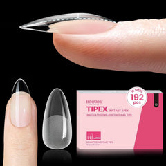 Beetles Tipex Almond Medium nail tips ready for precise sculpting and professional results.