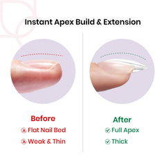 Beetles Tipex almond short tip image 2 highlights built-in apex for durable, quick self-manicures
