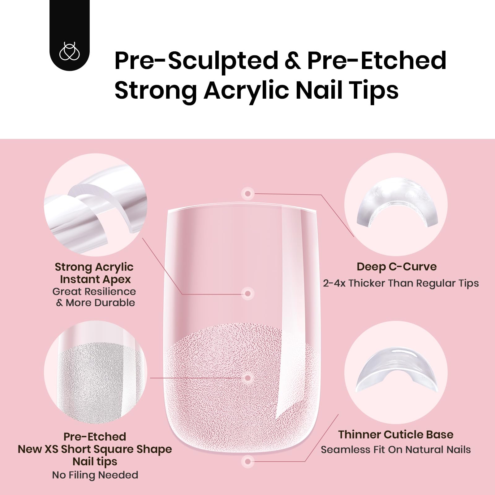 Beetles Tipex built-apex nails during application emphasize one-step, bubble-free results.
