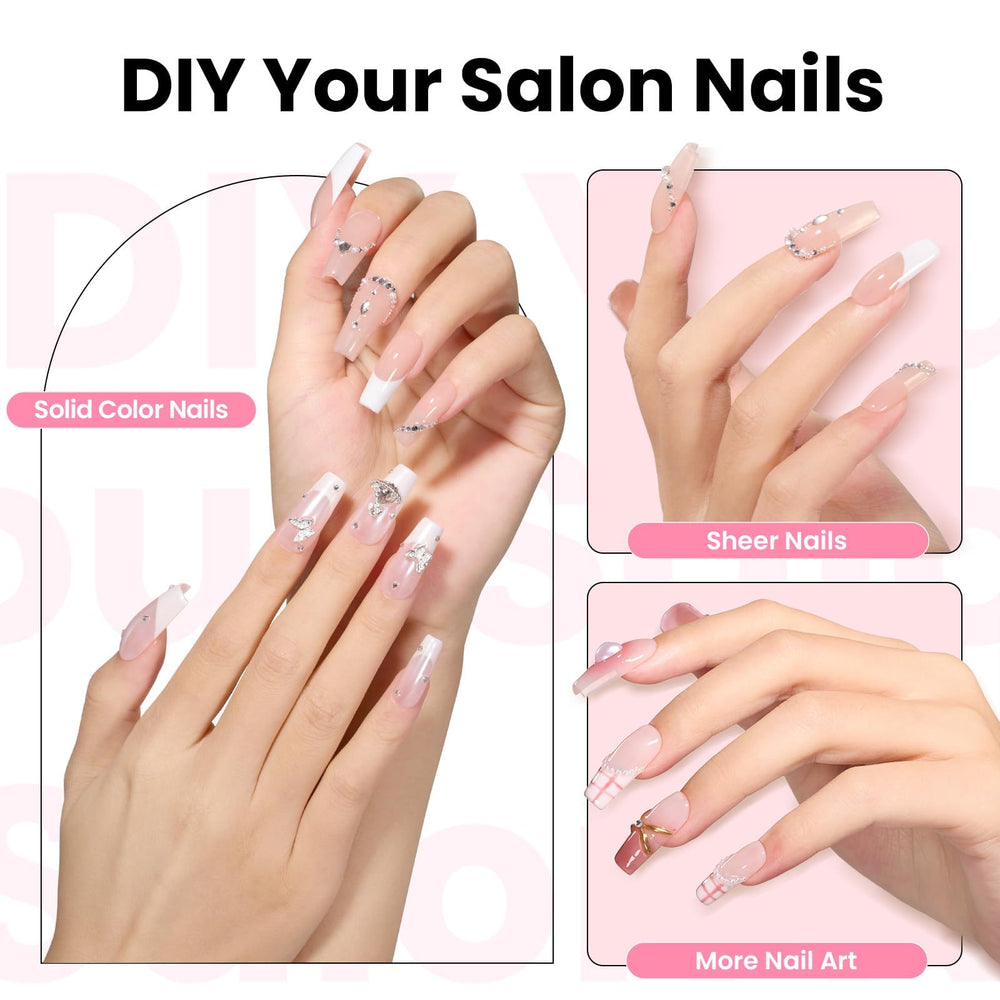 Beetles Tipex coffin medium tips ready for long-lasting full-coverage nails.