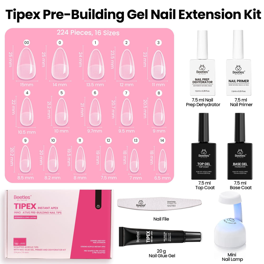 Beetles Tipex dehydrator-primer-base-top-coat bundle shown for complete prep system
