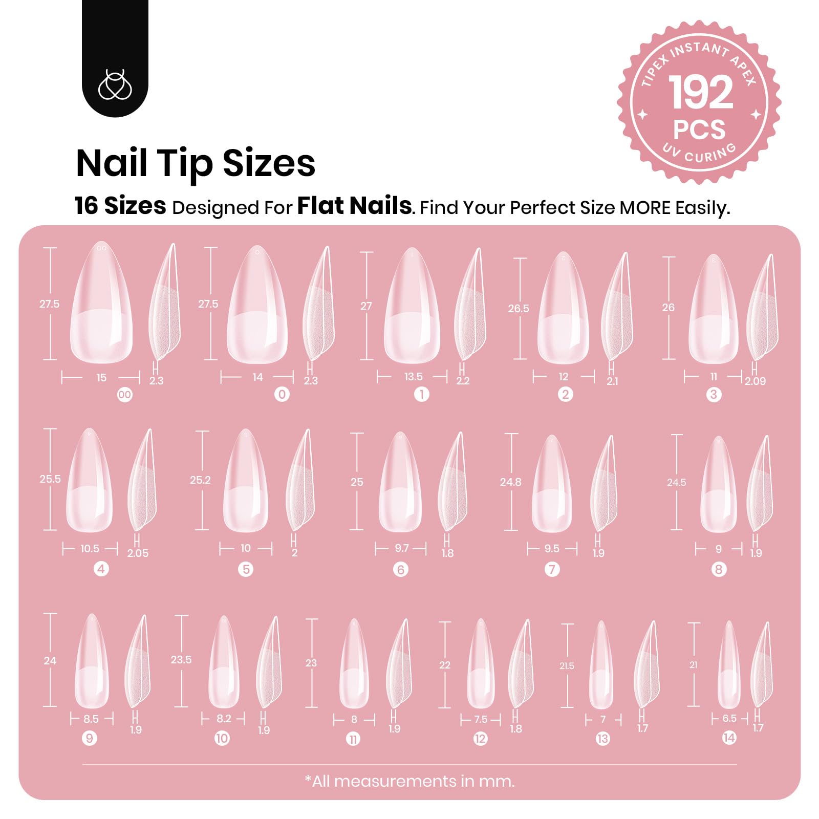 Beetles Gel Polish Tipex: diseño pre-escultado con apex incorporado.