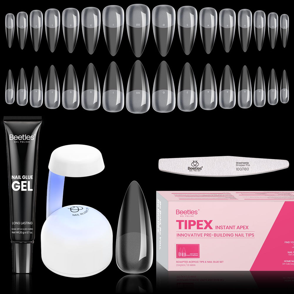 Beetles Tipex Instant Apex Kit overview showing components for a home salon.