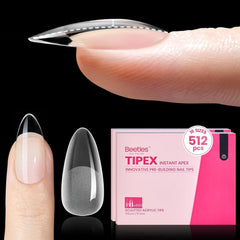 Beetles Tipex instant apex nail tips with medium almond shape for quick, durable nail builds.