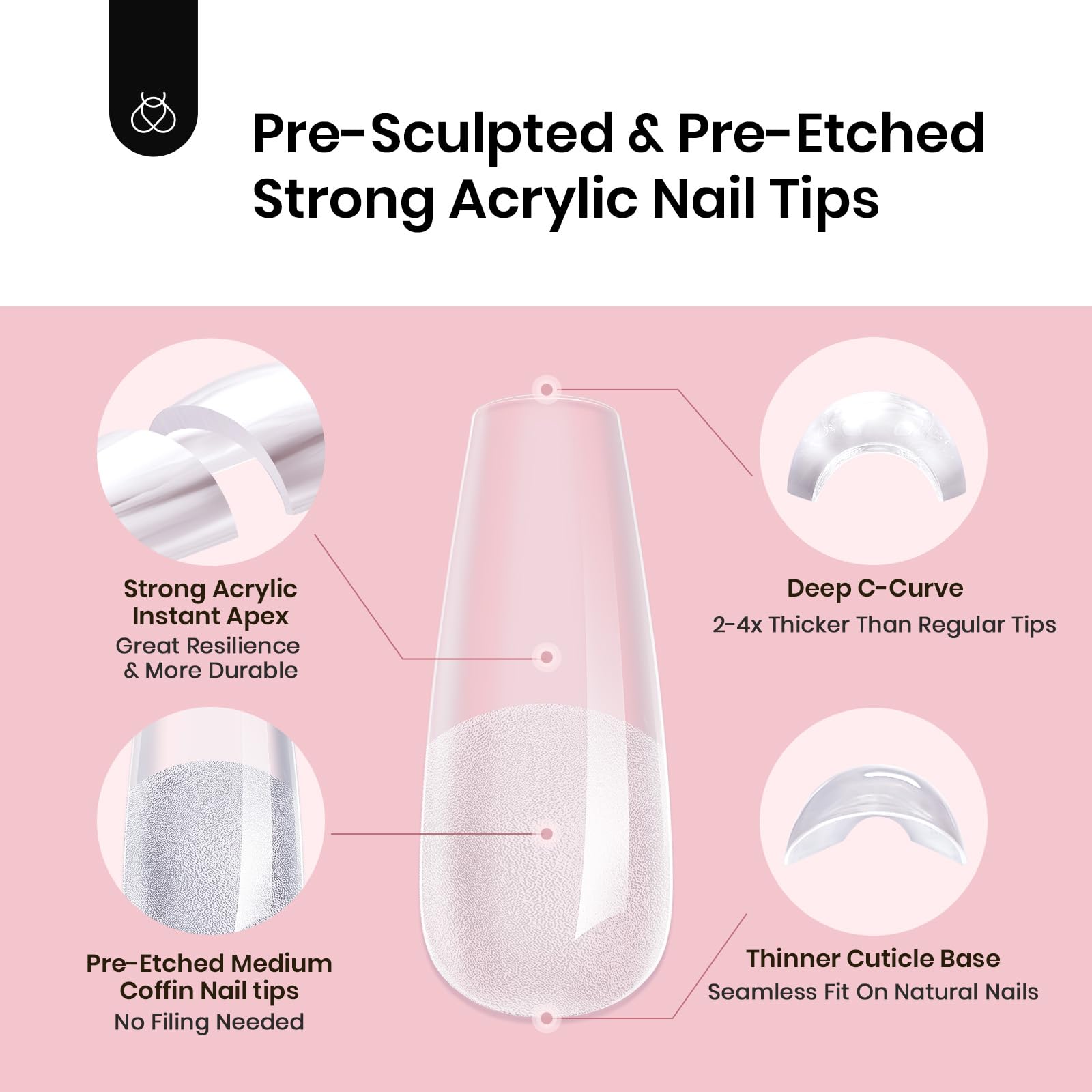 Beetles Tipex instant apex tip in-use demonstrates quick application and secure fit