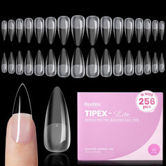 Beetles Tipex Lite apex nail tips assembled for natural fit and durable wear.