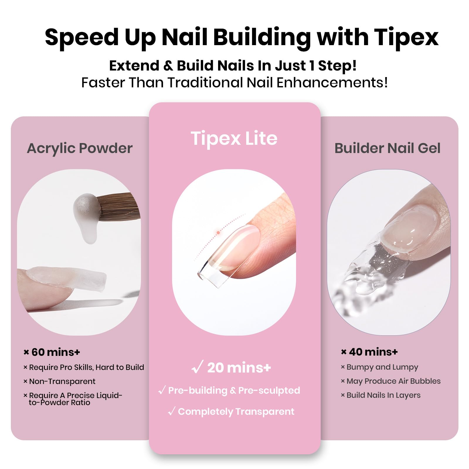 Beetles Tipex Lite Apex Nail Tips beginner friendly for easy at home use
