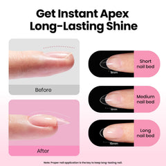 Beetles Tipex Lite Apex tips in use for precise application and natural look.
