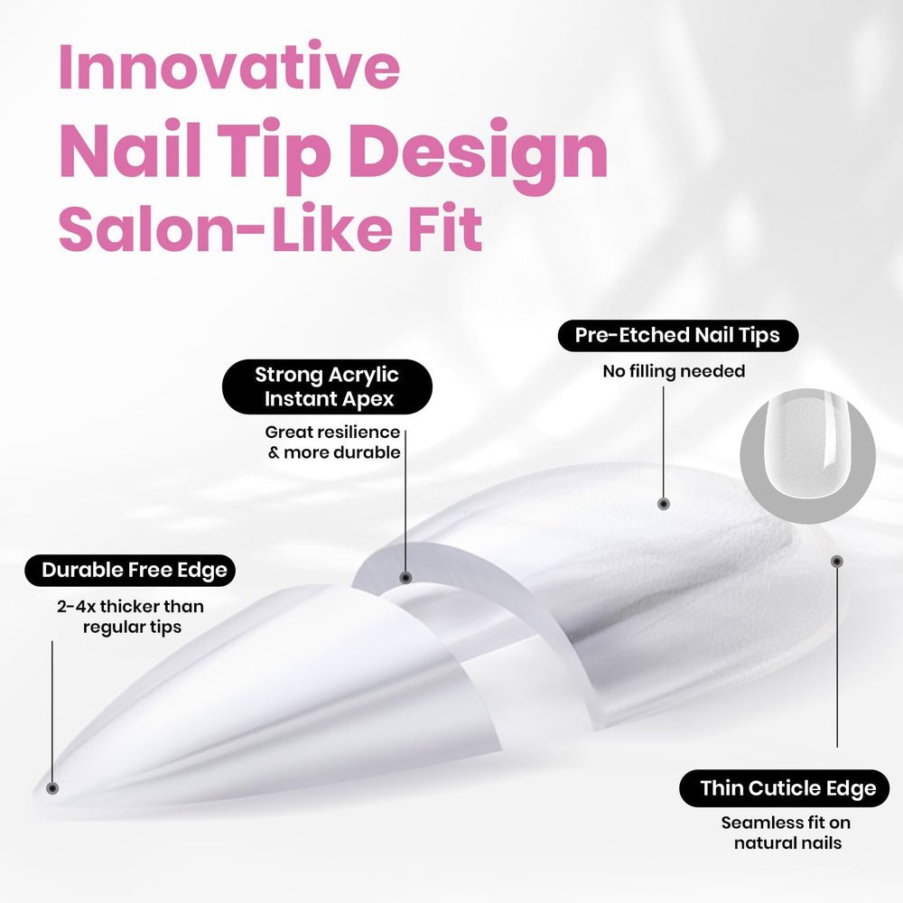 Beetles Tipex Lite apex tips pre-etched for easy application