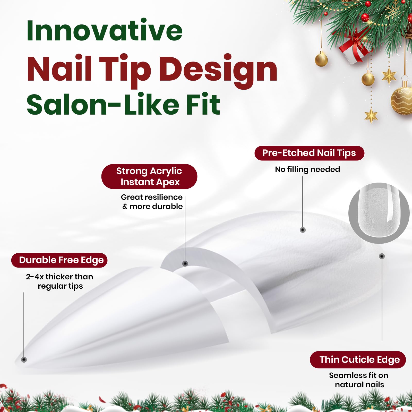 Beetles Tipex Lite apex nail tips press-on maker ready for professional finishes.