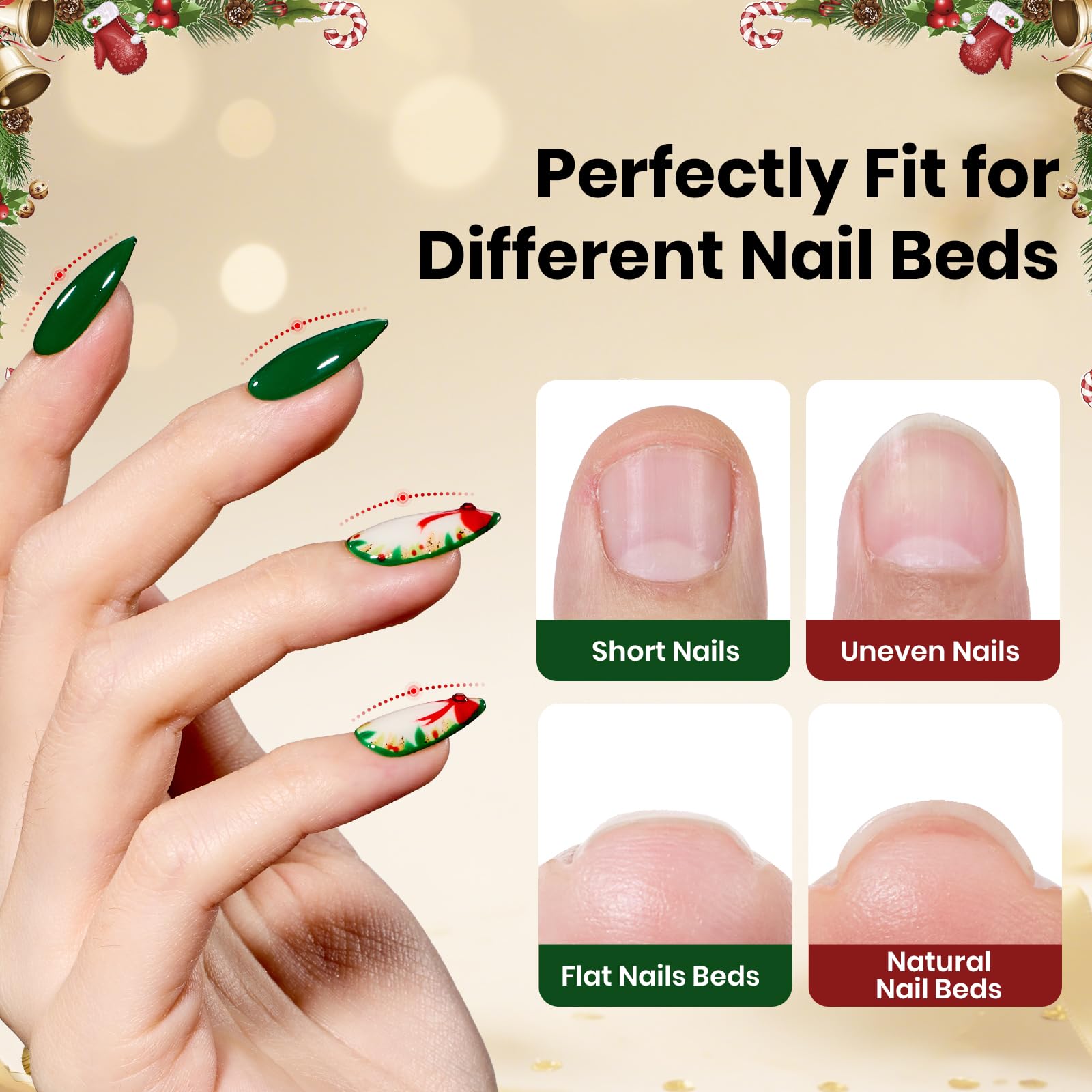 Beetles Tipex Lite apex nail tips salon-strength at home for durable wear.