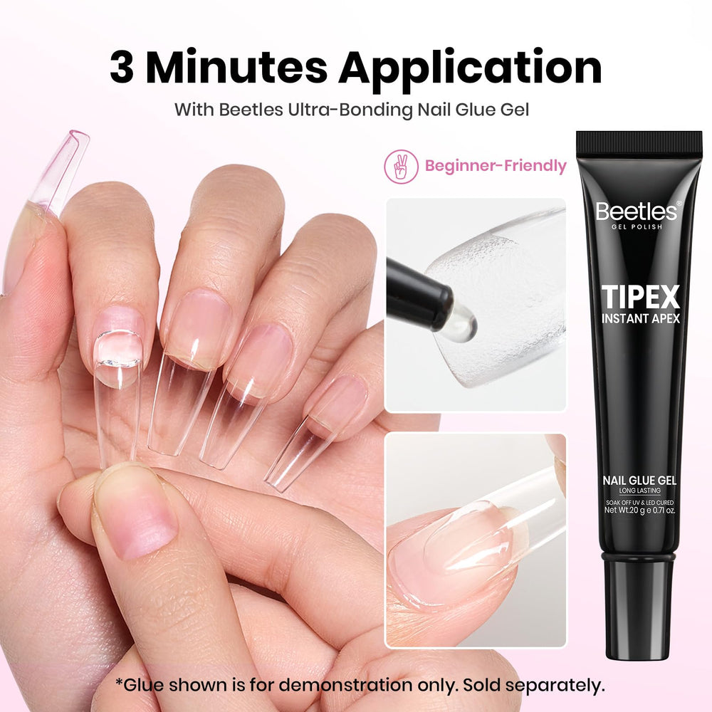 Beetles Tipex Lite Apex Nail Tips salon strength at home for lasting wear