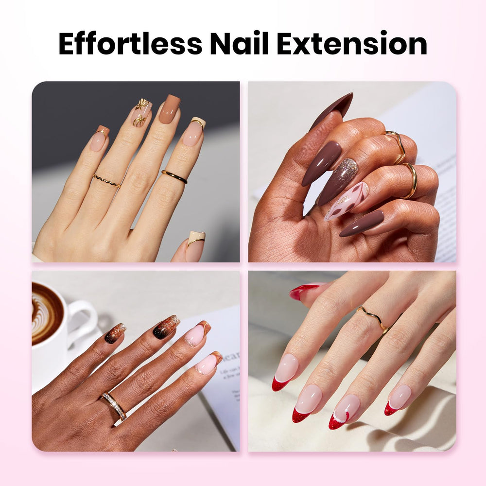 Beetles Tipex Lite lightweight nail tips provide comfortable wear.