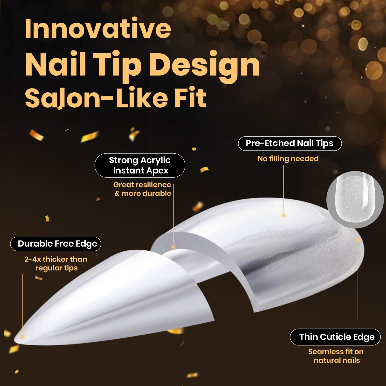 Beetles Tipex Lite natural-fit nails blend seamlessly with natural nail beds