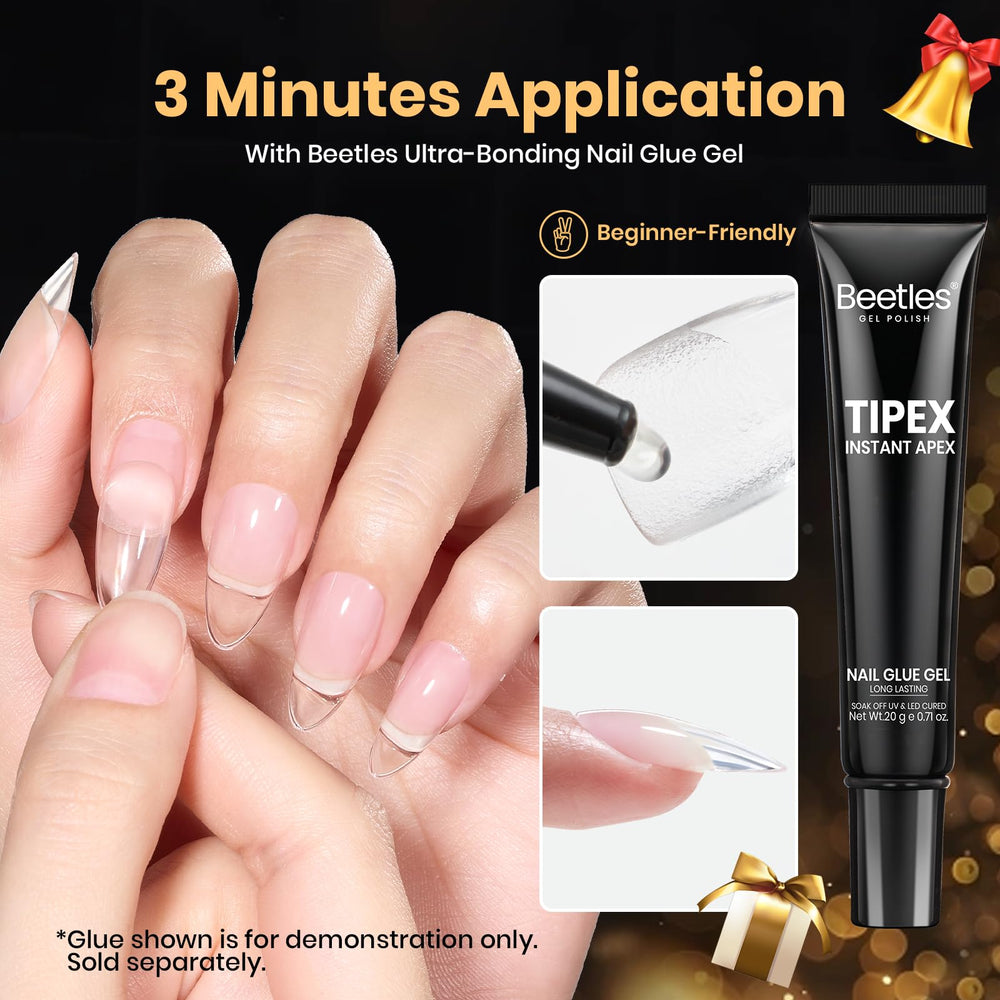 Beetles Tipex Lite 256-piece pack supports beginner to pro nail art sessions.