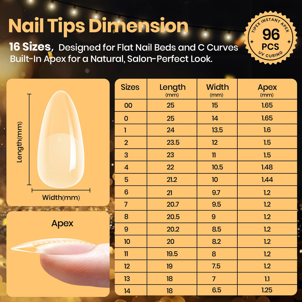 Beetles Tipex Lite tips for press-on makers deliver durability for professional-looking sets