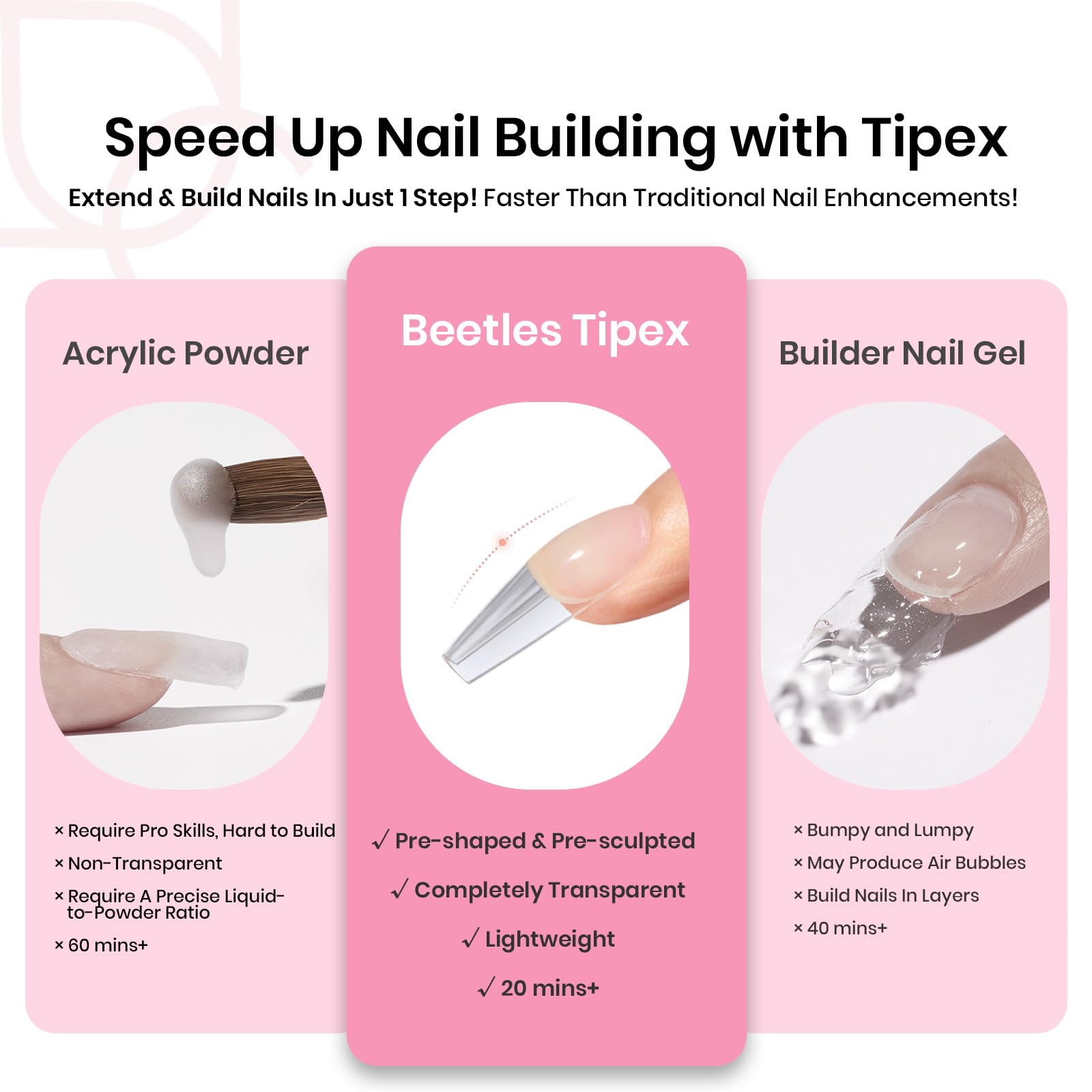 Beetles Tipex nail file helps shape and smooth extensions.