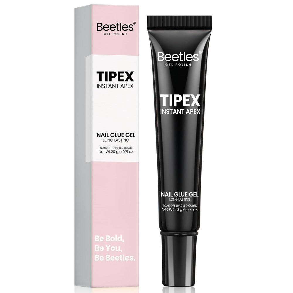 Beetles Tipex Nail Glue 20g bottle-stand demonstrates easy-access packaging for quick use.