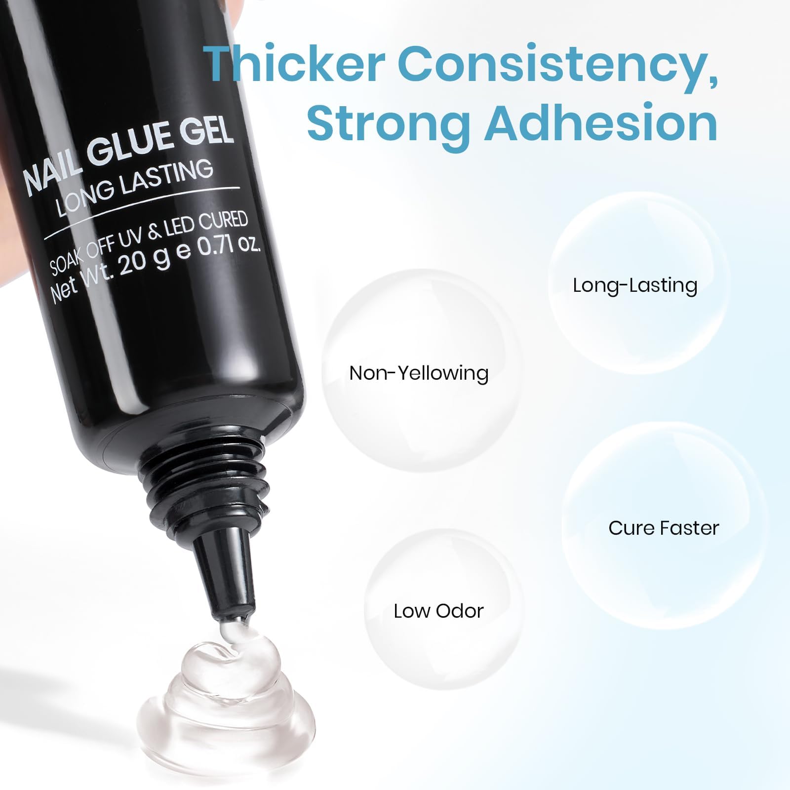 Beetles Tipex Nail Glue 20g crystal-clear-formula delivers transparent, natural-looking tips.