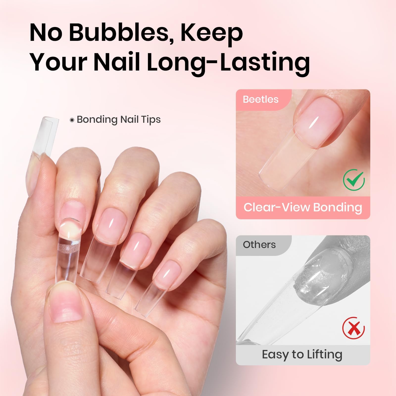 Beetles Tipex Nail Glue Gel clear liquid highlights glass-like finish
