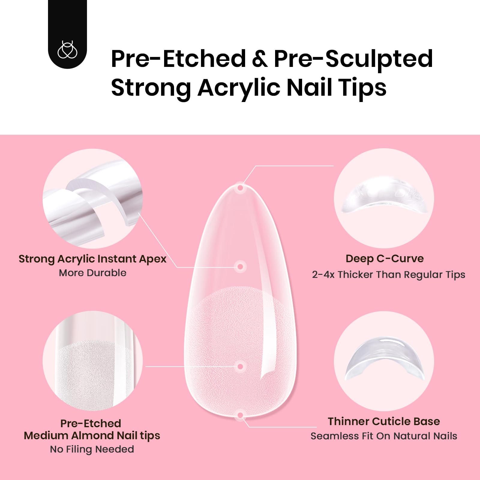 Beetles Tipex odorless durable nail tips withstand daily wear.