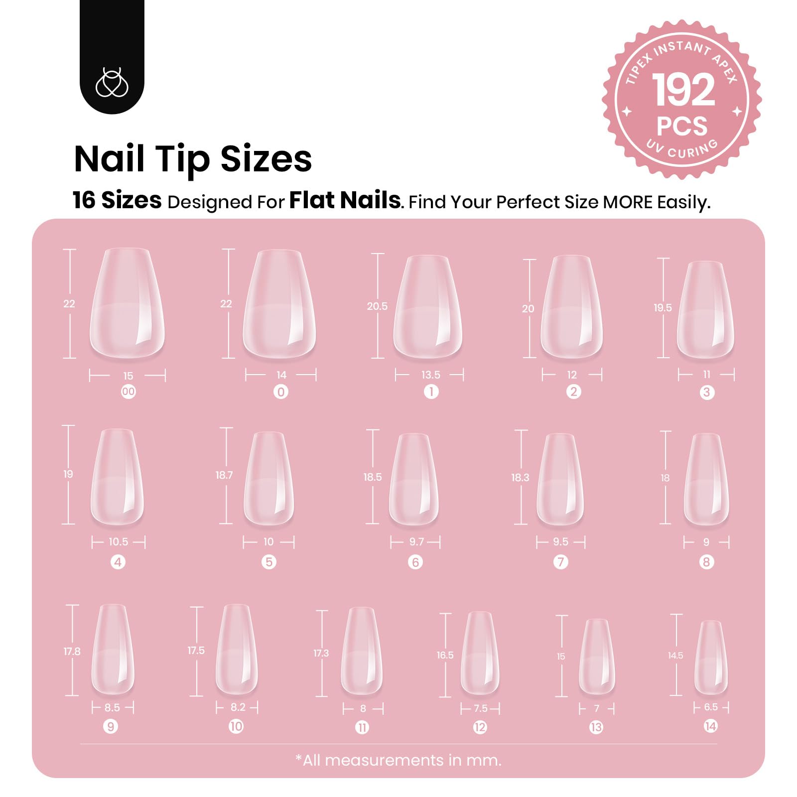 Beetles Tipex pre-etched apex detail for fast manicures.