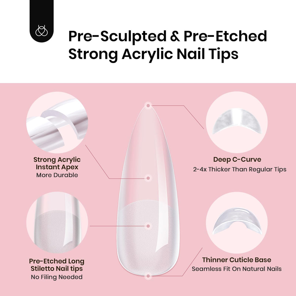 Beetles Tipex pre-sculpted apex tips built-in for faster manicures.