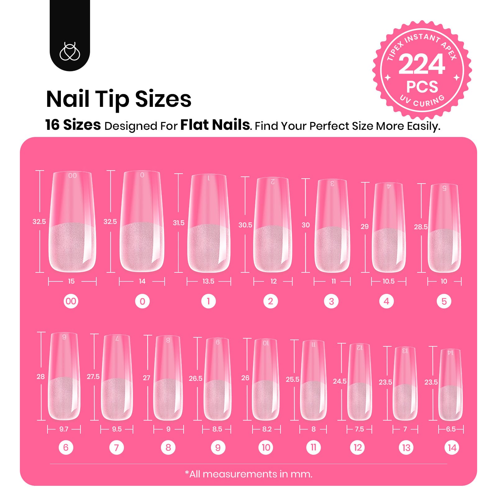 Beetles Tipex solid nail glue 20g anchors tips for clean, mess-free application.