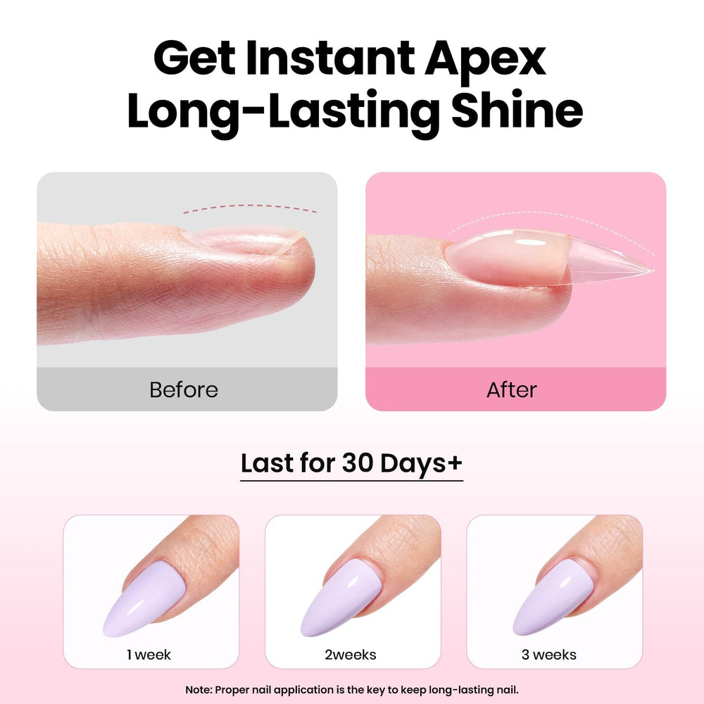 Beetles Tipex thick apex tips highlight strong extensions for lasting wear