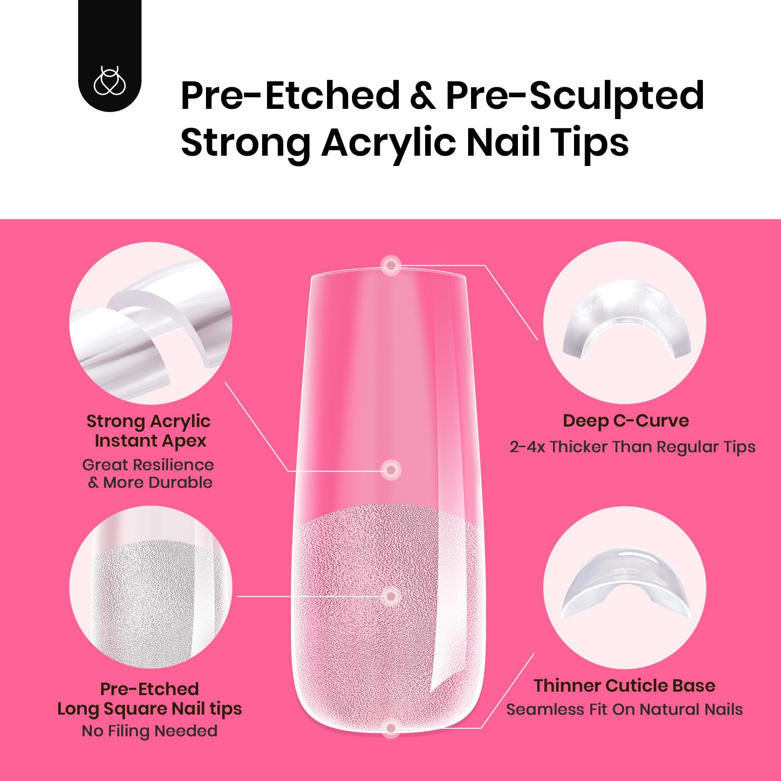 Beetles Tipex tips adhesion-friction helps secure rhinestones or 3D nail art.