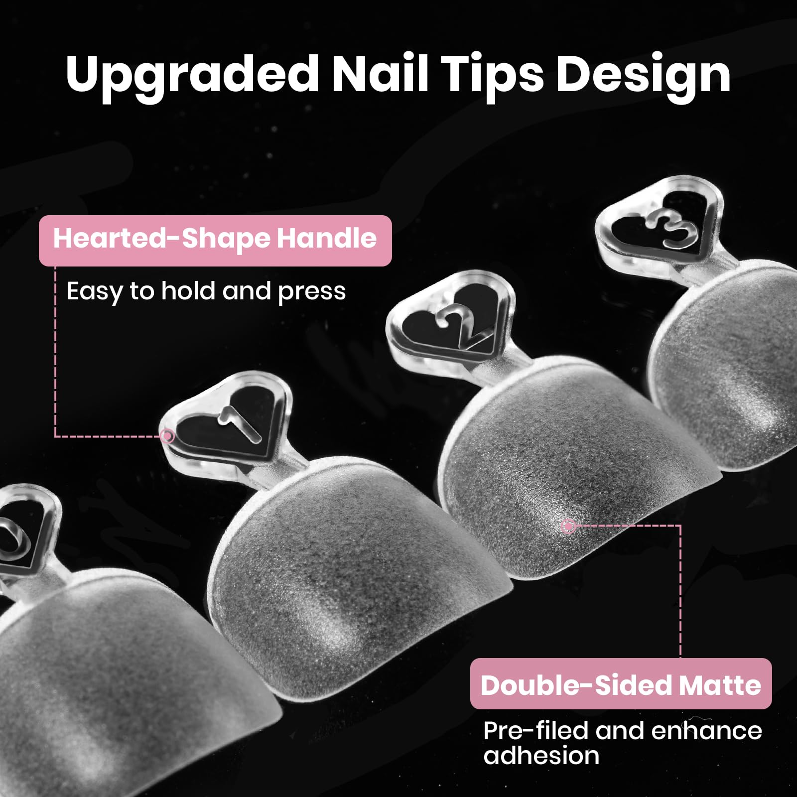 Beetles toe nail tips square soft gel texture shown for comfortable wear.