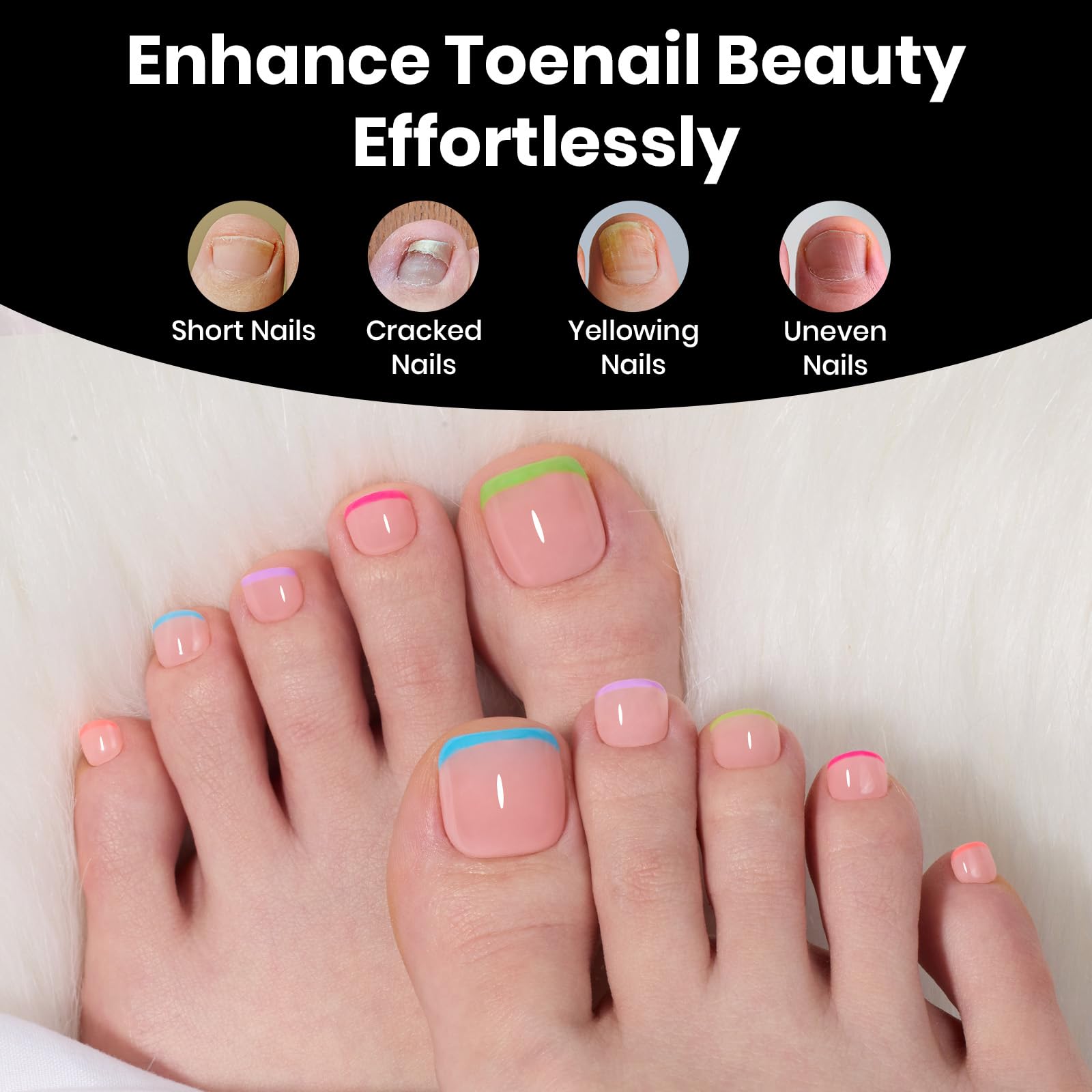 Beetles toe nail tips square on bare toe ready for summer style.