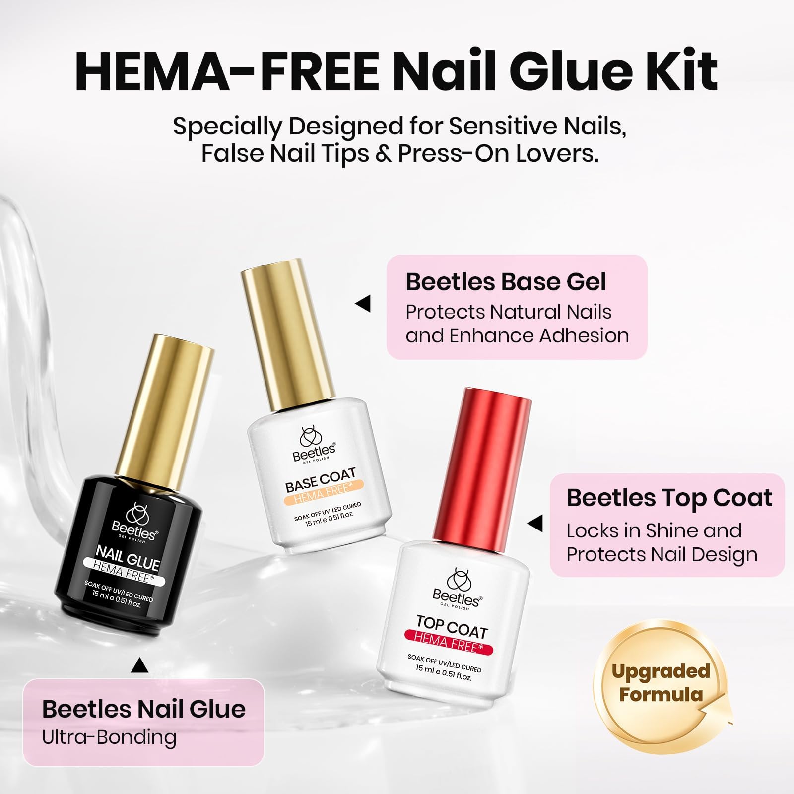 Beetles top coat 15ml delivers glass-like shine without wipe residue.