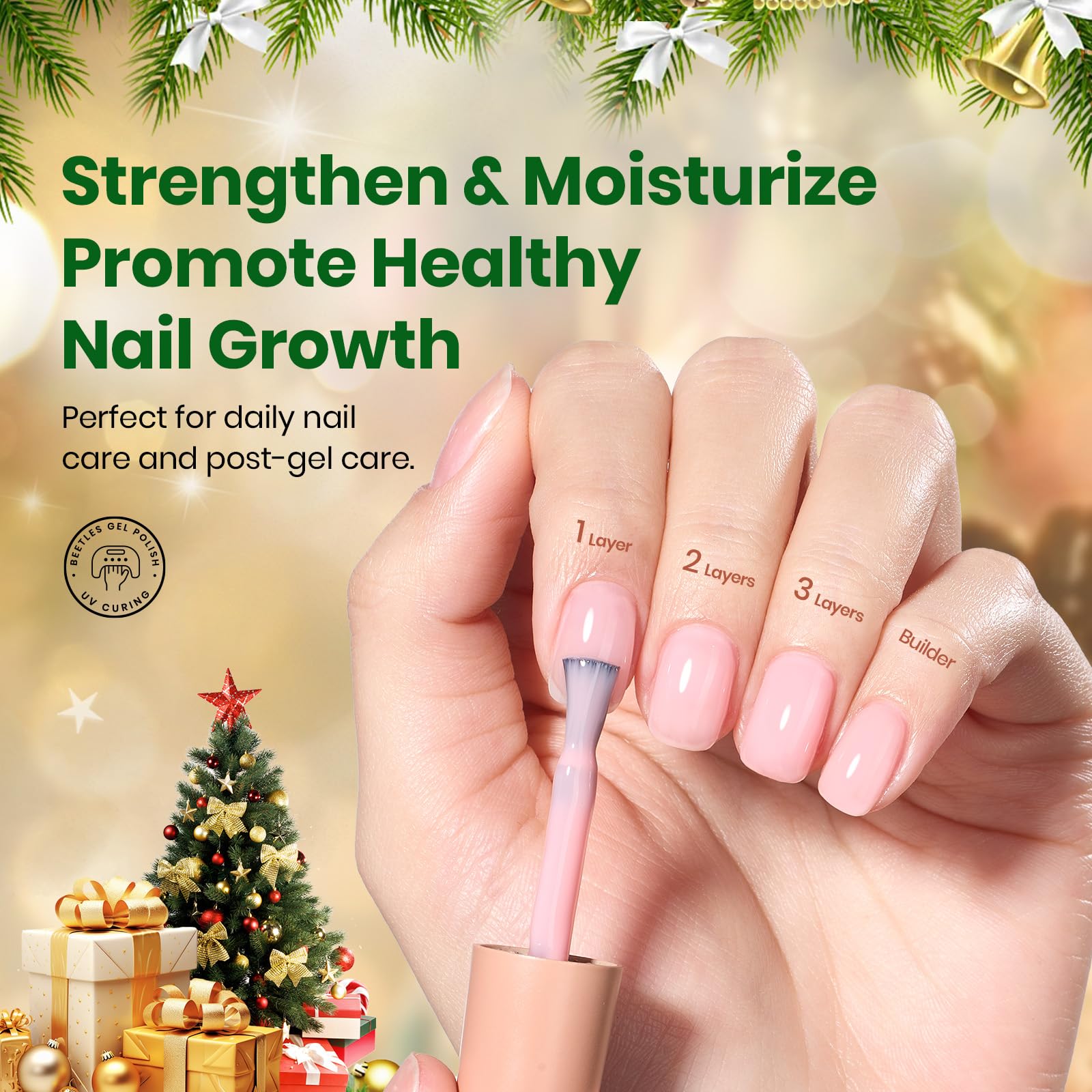 Beetles toxin-free natural resin formula, clean and nail-friendly base gel.