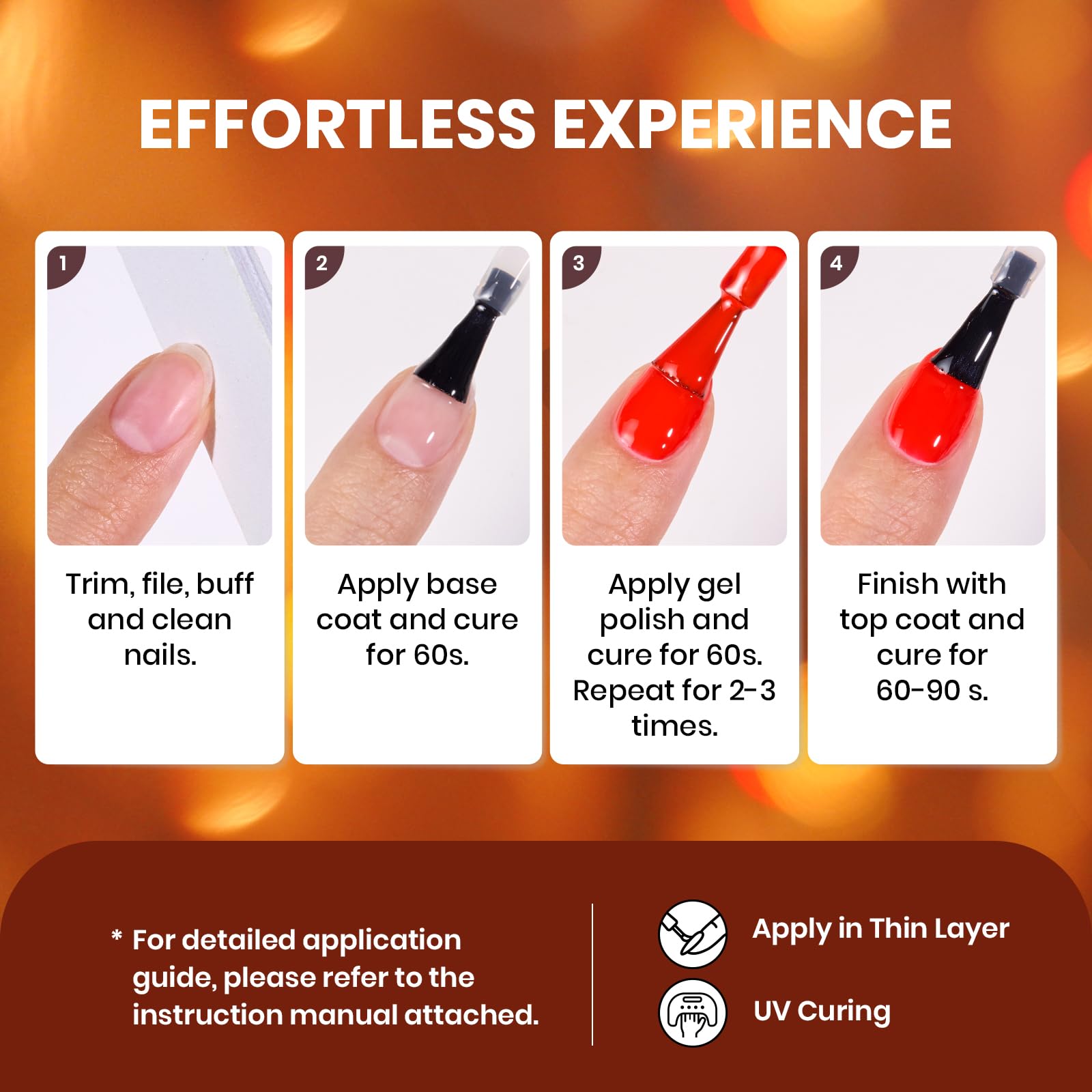 Beetles UV-LED Cure Reminder helps fast, proper nail curing
