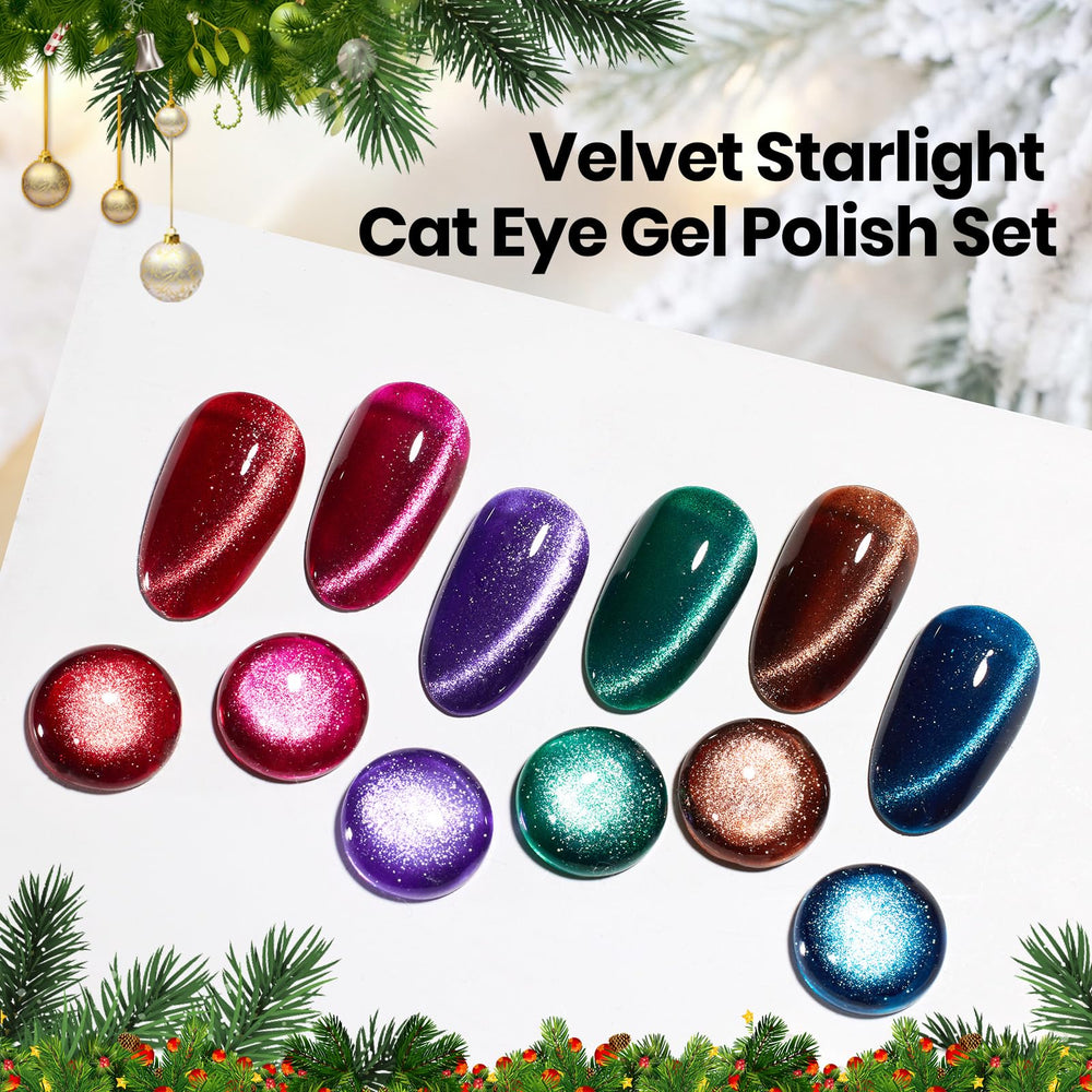 Beetles Velvet Starlight Cat Eye Blue reveals cool-toned shimmer with magnetic movement.