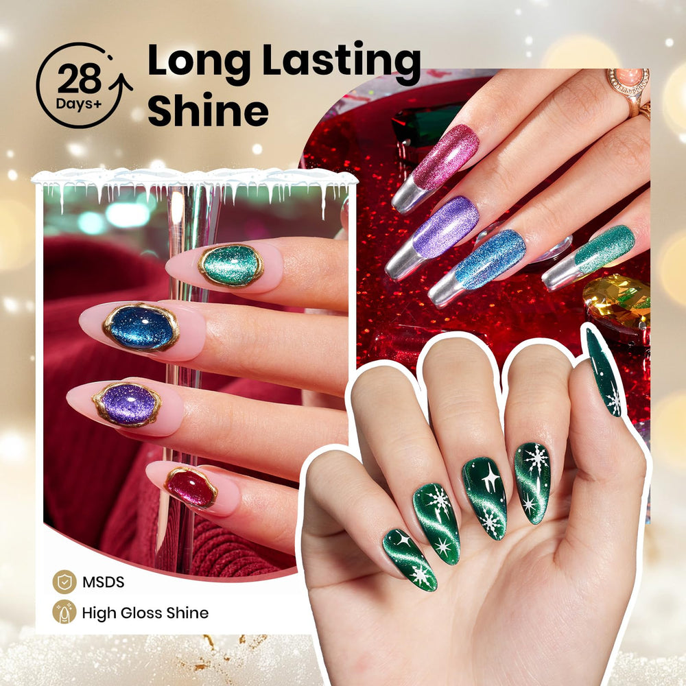 Beetles Velvet Starlight Cat Eye Burgundy delivers rich cat-eye effect for events.