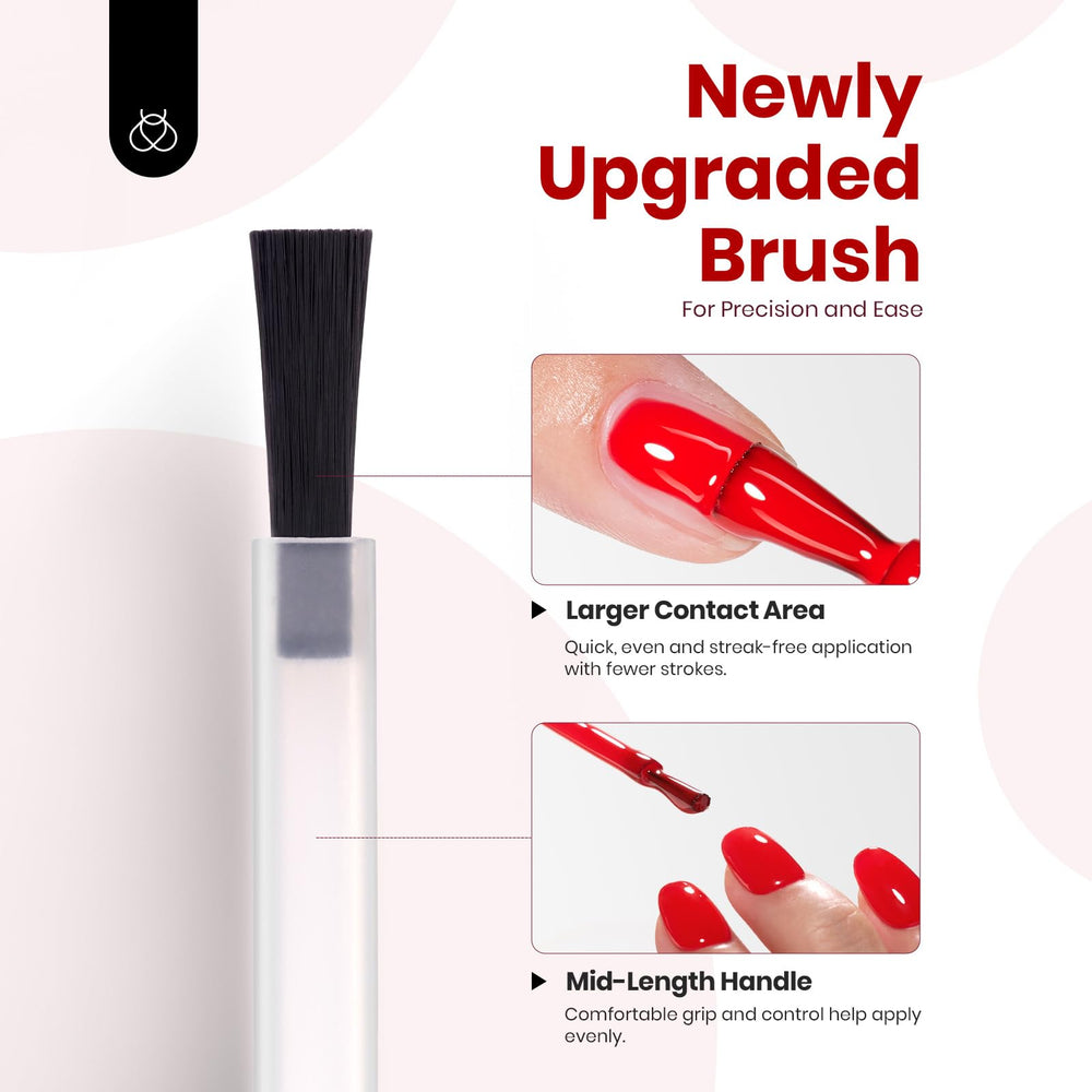 Beetles Vernis Gel Rouge: flacon de 15 ml pour retouches pratiques