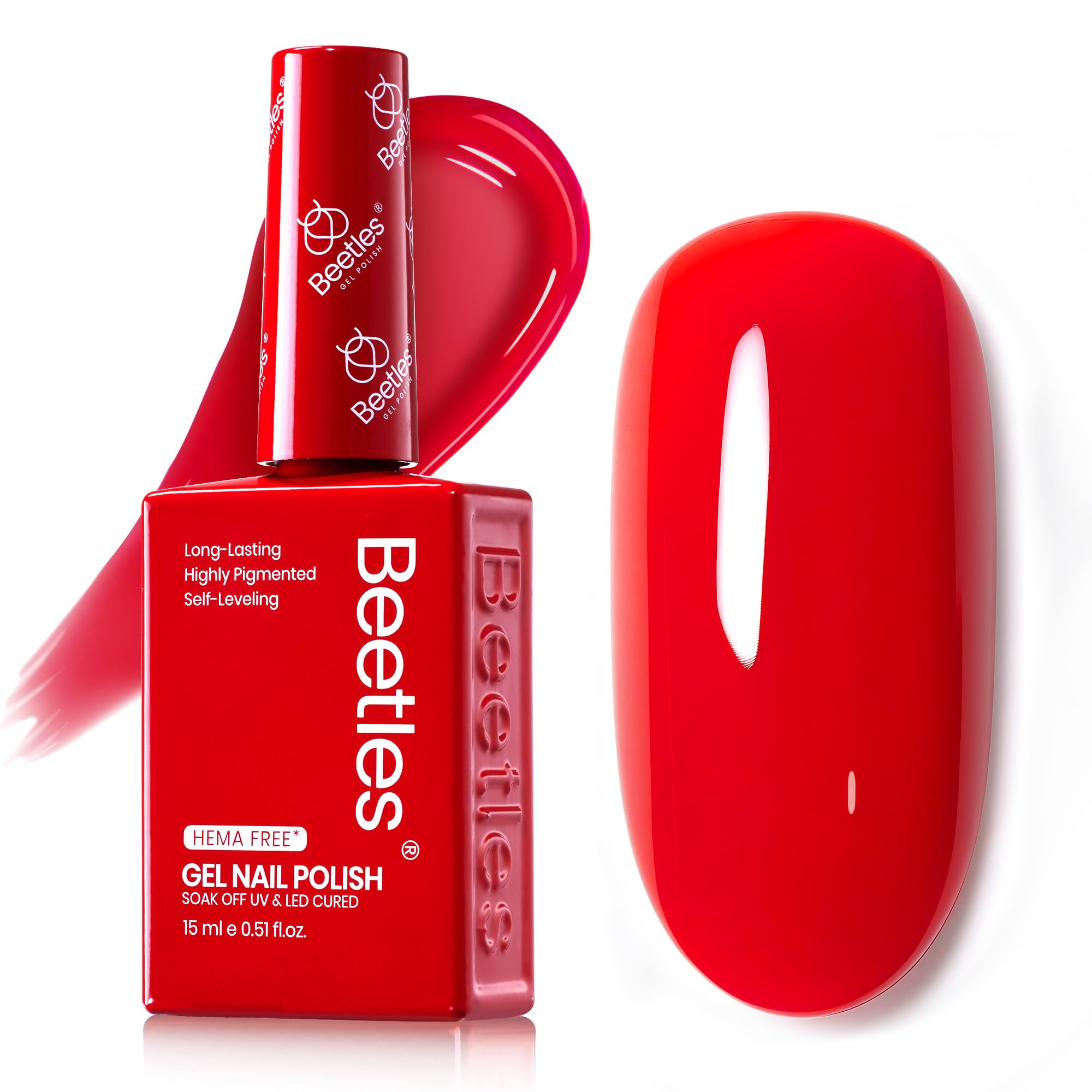 Beetles Vernis Gel Rouge: couleur adaptée à toutes occasions